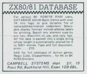 ZX80/81 Database ZX80/81 Database