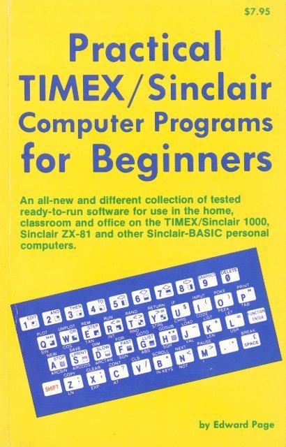 Practical TIMEX/Sinclair Computer Programs for Beginners
