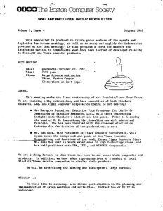 Sinclair Timex User Group Newsletter v1 n4