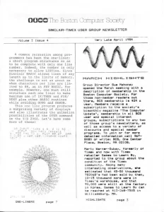 Sinclair Timex User Group Newsletter v3 n4