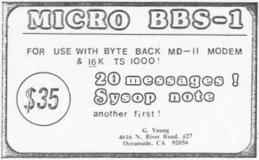 Micro BBS-1