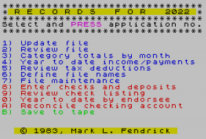 Financial Record Keeper II