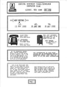 Capital District Timex-Sinclair Computer Club May 1990