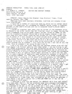 CRAGIST Newsletter Mar-Jun 1990