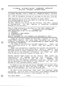 Timex Sinclair Users Group Mile High Chapter Oct 1987