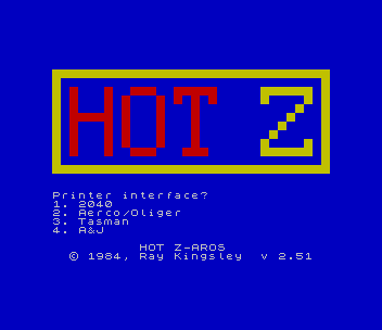 Hot Z 2.51 screen