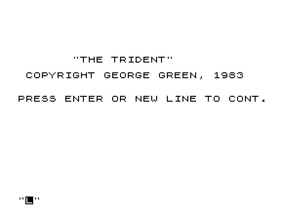 The Trident screen