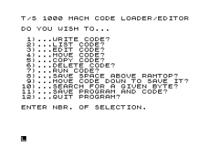 Machine Code Loader/Editor