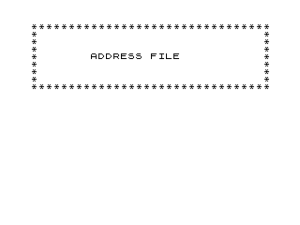 Address File