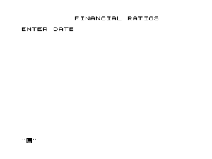 Financial Ratios
