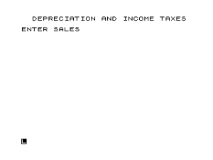 Depreciation and Income Taxes