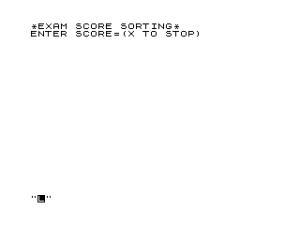 Exam Score Sorting