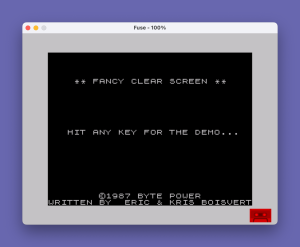 Fancy Clear Screen