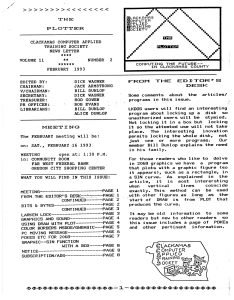 The Plotter v11 n2 The Plotter v11 n2