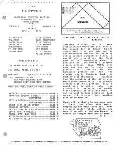 The Plotter v11 n4 The Plotter v11 n4