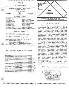 The Plotter v6 n10 The Plotter v6 n10