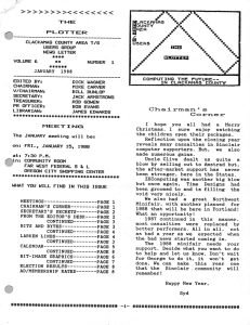 The Plotter v6 n1 The Plotter v6 n1