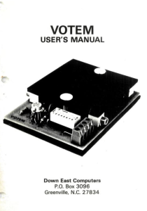 VOTEM User’s Manual VOTEM User’s Manual