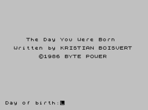 The Day You Were Born