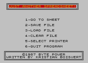 Just Another Spreadsheet!