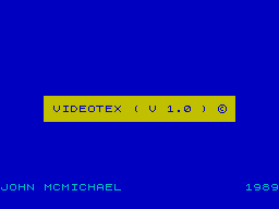 Videotex and Video 3-D (S.M.U.G. Video Digitizer) screen