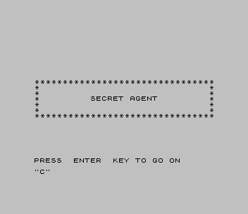Secret Agent screen